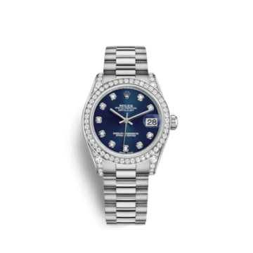 Rolex Datejust 31 White Gold Diamond / President / Blue Diamond