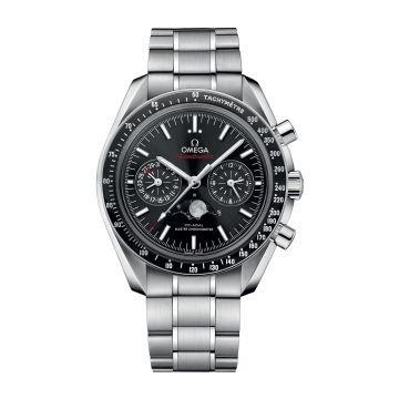 Omega Speedmaster Moonphase Chronograph Master Chronometer Stainless Steel / Black / Bracelet