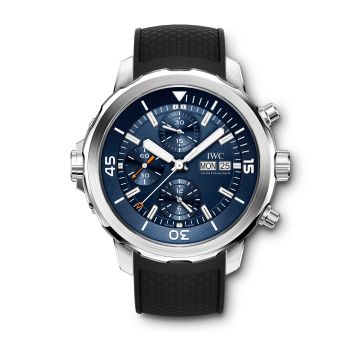 IWC Schaffhausen Aquatimer Chronograph Stainless Steel / Blue / Rubber / Edition Expedition Jacques-Yves Cousteau 2014