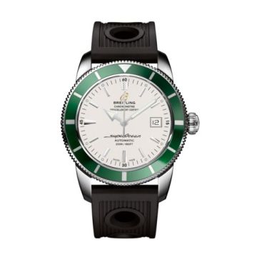 Breitling Superocean Heritage 42 Stainless Steel / Green / Stratus Silver / Rubber