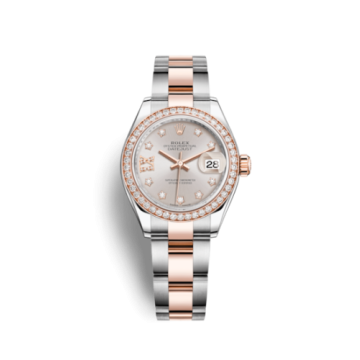Rolex Lady-Datejust 28 Rolesor Rose Diamond / Oyster / Sundust Diamond