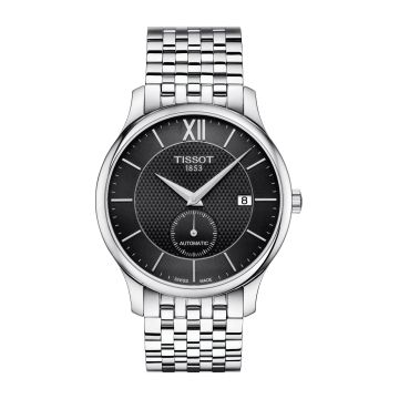Tissot Tradition Automatic Small Second Stainless Steel / Black / Bracelet