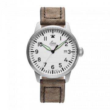 Laco Pilot Watch Special Models Basel / Stainless Steel / White