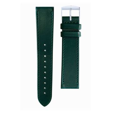 Gustave & Cie Bracelet de montre Cuir Vert Émeraude Surpiqué