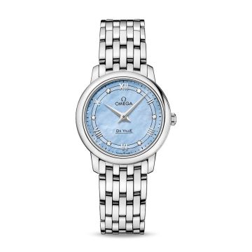 Omega De Ville Prestige Quartz 27.4 Stainless Steel / Vintage - Blue MOP / Bracelet
