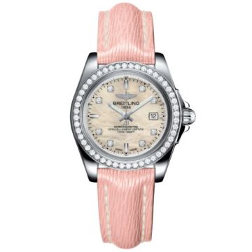 Breitling Galactic 32 Sleek Edition Stainless Steel / Diamond / Pearl Diamond / Sahara