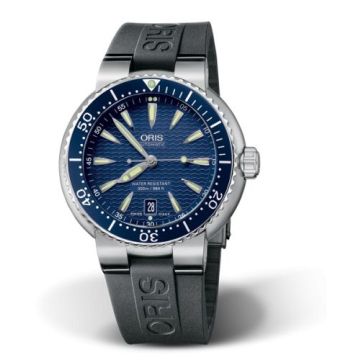 Oris Divers Date Stainless Steel / Blue / Rubber