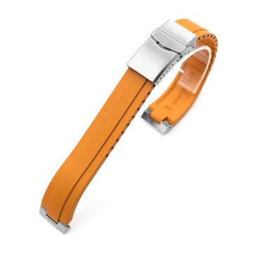 Crafter Blue - MX03-813 Orange FKM Rubber Strap With End Links For Seiko Speedtimer SSC813 - 10mm
