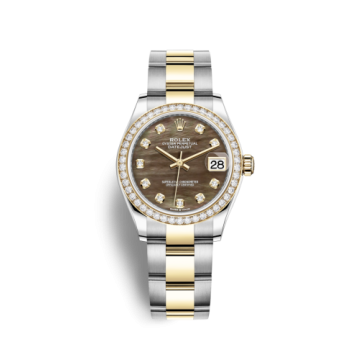 Rolex Datejust 31 Stainless Steel / Yellow Gold / Diamond / Black MOP / Oyster