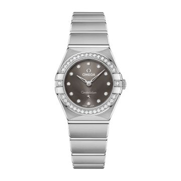 Omega Constellation Manhattan 25 Quartz Stainless Steel / Grey - Diamond / Diamond