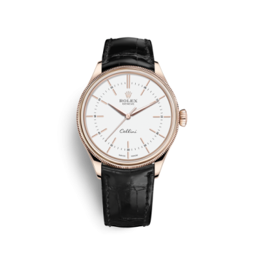 Rolex Cellini Time Everose / White / Alligator Black