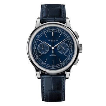Corniche Heritage Chronograph Steel with Blue dial