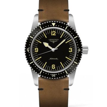 Longines Skin Diver Stainless Steel / Black / Calf