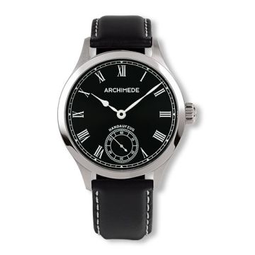 Archimede DeckWatch Stainless Steel / Black / Black Leather