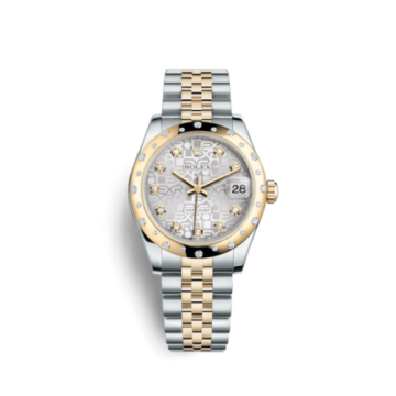 Rolex Datejust 31 Rolesor Yellow Domed Diamond / Jubilee / Silver Computer