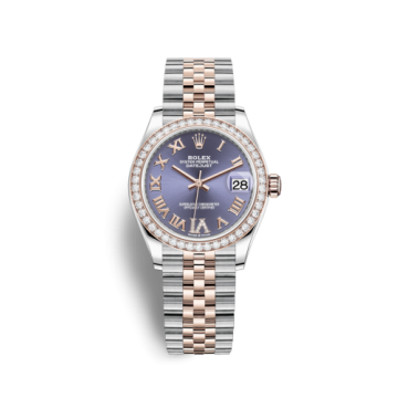 Rolex Datejust 31 Stainless Steel/ Rose Gold / Diamond / Aubergine - Roman / Jubilee
