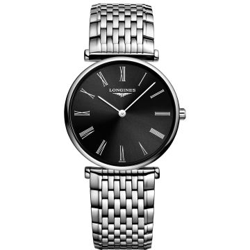Longines La Grande Classique Quartz 29 Stainless Steel / Black - Roman / Bracelet