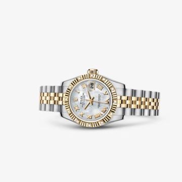 Rolex Lady-Datejust 26 Rolesor Fluted Diamond Mother-of-Pearl