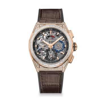 Zenith Defy El Primero 21 Rose Gold / Diamond / Skeleton / Alligator