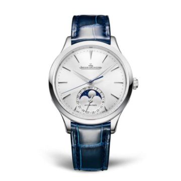 Jaeger-LeCoultre Master Ultra Thin Moon 36 Stainless Steel / Silver / Alligator