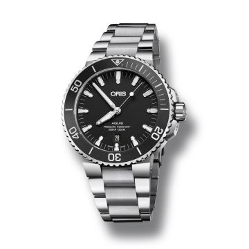 Oris Aquis Date 43.5 Stainless Steel / Matte Black / Bracelet