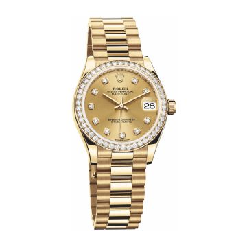 Rolex Datejust 31 Yellow Gold / Diamond / Champagne - Diamond / President