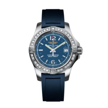 Breitling Colt Lady Diamond / Mariner Blue / Rubber / Pin