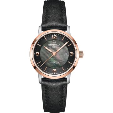Certina DS Caimano Lady Automatic 29 Stainless Steel - Rose Gold / Black MOP