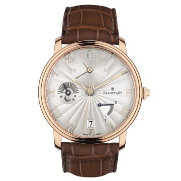 Blancpain Villeret Demi-Fuseau Horaire Demi-Savonette Red Gold / Opalin Flinque