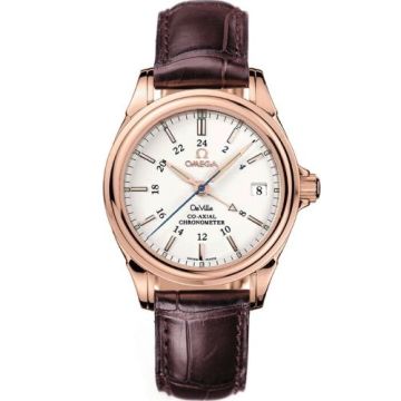 Omega De Ville Co-Axial GMT 35 Red Gold / Silver