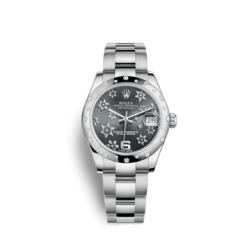 Rolex Datejust 31 Stainless Steel Domed Diamond / Oyster / Dark Rhodium Floral