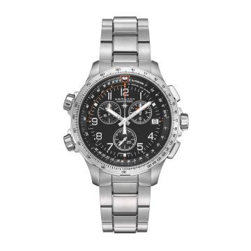 Hamilton Khaki Aviation X-Wind GMT Chrono Quartz Black / Bracelet
