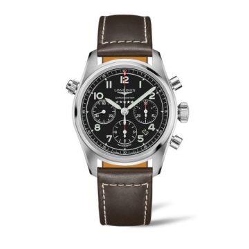 Longines Spirit Chronograph 42 Black / Strap XL