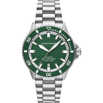 Emporio Armani Diver Sea Explorer Date Silvery / Green