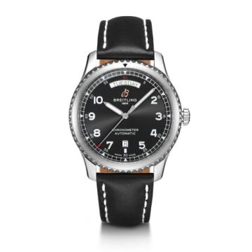 Breitling Navitimer 8 Automatic Day & Date 41 Stainless Steel / Black / Black Calf / Pin