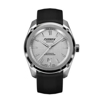 Formex Essence Automatic Chronometer Silver / Rubber