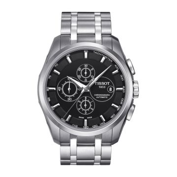 Tissot Couturier Automatic Chronograph Stainless Steel / Black / Bracelet