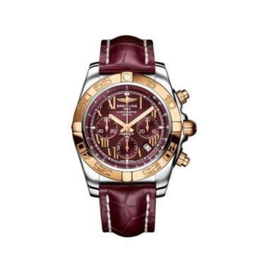 Breitling Chronomat 44 Stainless Steel / Rose Gold / Mirage Red Roman / Croco