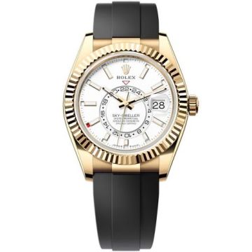 Rolex Sky-Dweller Yellow Gold / White / OysterFlex