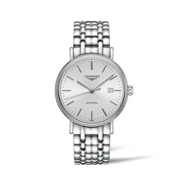 Longines Presence 40 Automatic Stainless Steel / Silver / Bracelet
