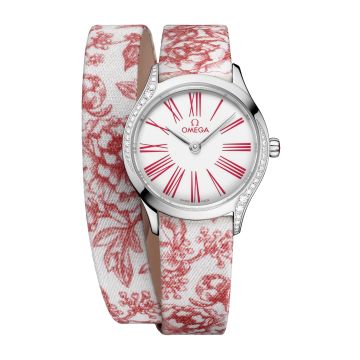 Omega Mini Trésor Quartz 26 Stainless Steel - Diamond / White - Rose / Toile de Jouy - Double Tour