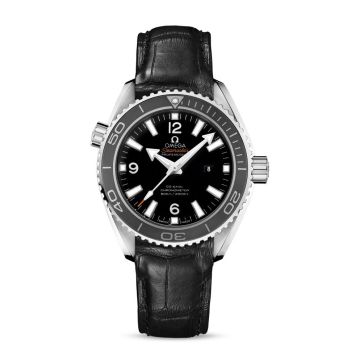 Omega Seamaster Planet Ocean 600M Co-Axial 37.5 Stainless Steel / Black / Alligator
