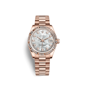 Rolex Datejust 31 Everose Fluted / President / MOP