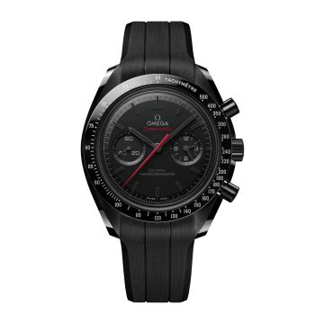 Omega Speedmaster Moonwatch Co-Axial Master Chronometer Dark Side of the Moon / Rubber