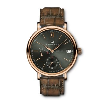 IWC Schaffhausen Portofino Hand-Wound Eight Days Red Gold / Green / Harrods