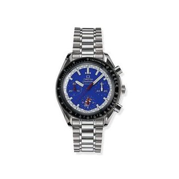 Omega Speedmaster Reduced Stainless Steel / Blue / Bracelet / Cart