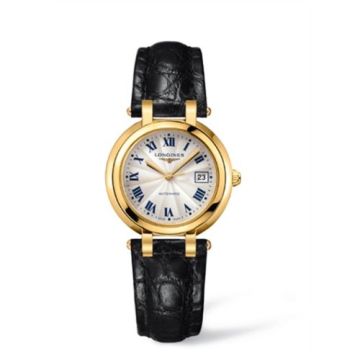 Longines PrimaLuna Automatic 30 Yellow Gold Leather