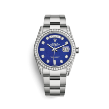 Rolex Day-Date 36 White Gold Diamonds / President / Lapis