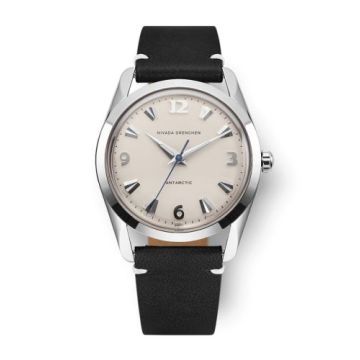 Nivada Grenchen Antarctic 35 Eggshell - White Luminova / Stainless Steel / Black - White