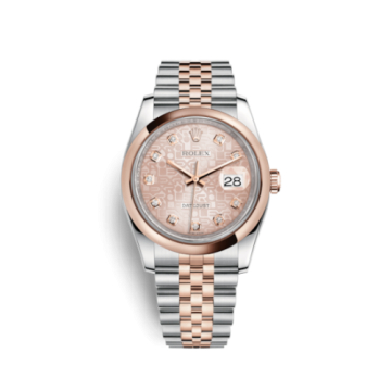 Rolex Datejust 36 Rolesor Everose Domed / Oyster / Pink Computer